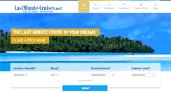 Desktop Screenshot of lastminute-cruises.net